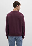 Bisiklet Yaka Bordo Basic Sweatshirt 0S10276-70434