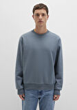 Bisiklet Yaka Lacivert Basic Sweatshirt 0S10276-80889