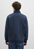 Yarı Fermuarlı Lacivert Basic Sweatshirt 0S10278-70490