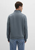 Yarı Fermuarlı Gri Basic Sweatshirt 0S10278-80889