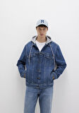 Brandon 90lar Vintage Koyu Mavi Jean Ceket 0112808-90839