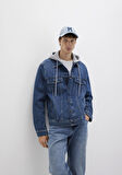 Brandon 90lar Vintage Koyu Mavi Jean Ceket 0112808-90839