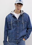 Brandon 90lar Vintage Koyu Mavi Jean Ceket 0112808-90839