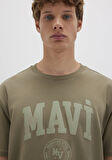 Mavi Baskılı Haki Tişört 0612897-71816