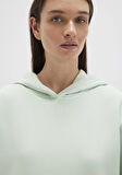 Kapüşonlu Yeşil Basic Sweatshirt 167299-71449