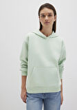 Kapüşonlu Yeşil Basic Sweatshirt 167299-71449