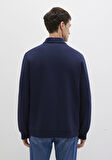 Yarı Fermuarlı Lacivert Sweatshirt 0S10414-86415