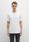 Bisiklet Yaka Ekru Basic Tişört 0612864-70057