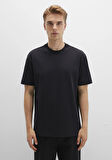 Bisiklet Yaka Siyah Basic Tişört 0612864-900