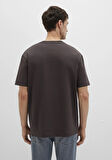 Bisiklet Yaka Kahverengi Basic Tişört 0612864-70219