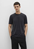 Bisiklet Yaka Siyah Basic Tişört 0612865-900
