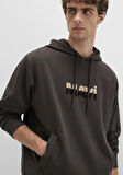 Mavi Logo Baskılı Kahverengi Sweatshirt 0S10395-70219