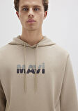 Mavi Logo Baskılı Bej Sweatshirt 0S10395-70004