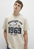 Snoopy Baskılı Beyaz Tişört 0612928-70322