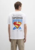 Superman Baskılı Beyaz Tişört 0612918-620