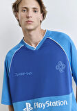 PlayStation Baskılı Mavi Tişört 0612939-70772