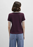Baskılı Bordo Tişört 1613380-70434