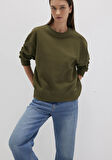 Bisiklet Yaka Haki Sweatshirt 1S10390-71589