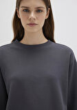 Bisiklet Yaka Antrasit Sweatshirt 1S10387-83620