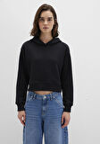 Kapüşonlu Siyah Sweatshirt 1S10386-900