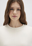 Bisiklet Yaka Ekru Sweatshirt 1S10387-70049