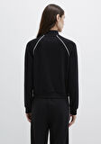 Biye Detaylı Fermuarlı Siyah Sweatshirt 1S10365-900