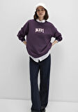 Mavi Logo Baskılı Mor Sweatshirt 1S10372-70635