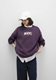Mavi Logo Baskılı Mor Sweatshirt 1S10372-70635