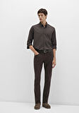 Jake Mavi Black Koyu Kahverengi Gabardin Pantolon 0042290686