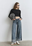 Emilia Classic Denim Puslu Koyu Mavi Jean Pantolon 1012641-90118