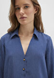 Lacivert Çizgili Bluz 122400-80736