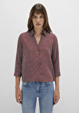 Çizgili Bordo Bluz 122400-88614