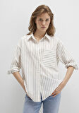 Çizgili Beyaz Gömlek 1211201-83926