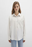 Çizgili Beyaz Gömlek 1211201-83926