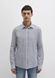 Çizgili Lacivert Gömlek 0211692-90911