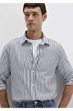 Çizgili Erkek Gömlek M0211692-90911