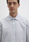 Mavi Çizgili Beyaz Gömlek 0211705-90928