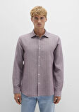 Çizgili Mor Gömlek 0211704-90926