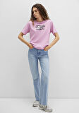 Kedi Baskılı Pembe Tişört 1613473-71031