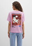 Kedi Baskılı Pembe Tişört 1613473-71031