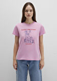 Bisiklet Baskılı Pembe Tişört 1613465-71031