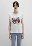 Kelebek Baskılı Ekru Tişört 1613457-80194