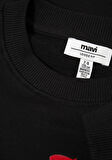 Köpek Nakışlı Siyah Sweatshirt 7S10132-900