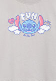 Stitch Baskılı Gri Tişört 7610374-70075
