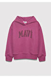 Çocuk M7S10147-70651 Logo Baskılı Kapşonlu Sweatshırt Da Standart