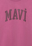 Mavi Logo Baskılı Pembe Tişört 7610385-70651
