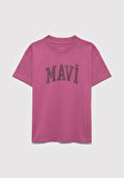 Mavi Logo Baskılı Pembe Tişört 7610385-70651