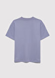 Mavi Logo Baskılı Mor Tişört 7610385-88095