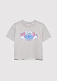 Stitch Baskılı Gri Tişört 7610374-70075
