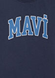 Mavi Logo Baskılı Lacivert Tişört 6610030-82318